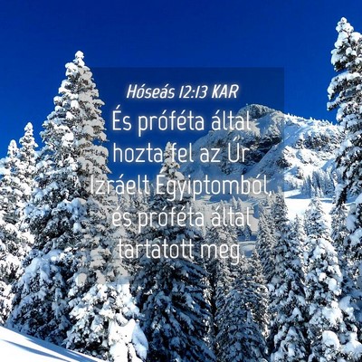 Picture 04 - Hóseás 12:13 KAR - És próféta által hozta fel az Úr Izráelt - Bible Verse Picture