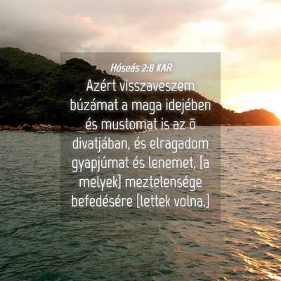Picture 04 - Hóseás 2:8 KAR - Azért visszaveszem búzámat a maga idejében - Bible Verse Picture