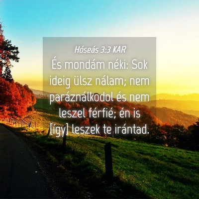 Picture 04 - Hóseás 3:3 KAR - És mondám néki: Sok ideig ülsz nálam; nem - Bible Verse Picture