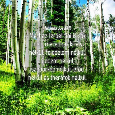 Picture 04 - Hóseás 3:4 KAR - Mert az Izráel fiai is sok ideig maradnak - Bible Verse Picture