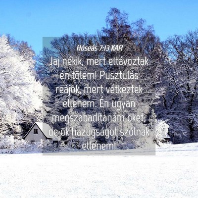Picture 04 - Hóseás 7:13 KAR - Jaj nékik, mert eltávoztak én tõlem! - Bible Verse Picture