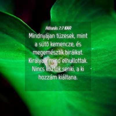 Picture 04 - Hóseás 7:7 KAR - Mindnyájan tüzesek, mint a sütõ kemencze, és - Bible Verse Picture