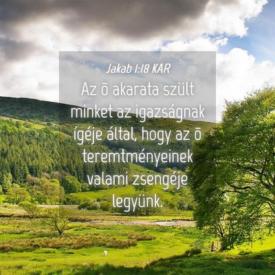 Picture 04 - Jakab 1:18 KAR - Az õ akarata szült minket az igazságnak - Bible Verse Picture