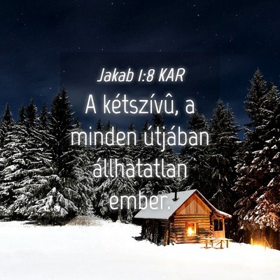 Picture 04 - Jakab 1:8 KAR - A kétszívû, a minden útjában állhatatlan - Bible Verse Picture