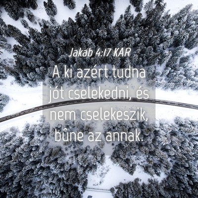 Picture 04 - Jakab 4:17 KAR - A ki azért tudna jót cselekedni, és nem - Bible Verse Picture