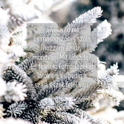Picture 04 - Jeremiás 1:13 KAR - És másodszor is szóla hozzám az Úr, - Bible Verse Picture