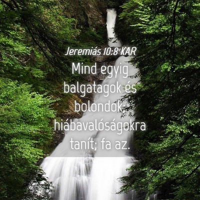 Picture 04 - Jeremiás 10:8 KAR - Mind egyig balgatagok és bolondok; - Bible Verse Picture