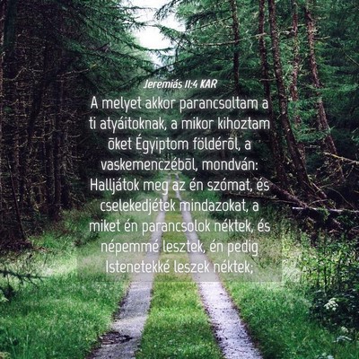 Picture 04 - Jeremiás 11:4 KAR - A melyet akkor parancsoltam a ti atyáitoknak, a - Bible Verse Picture