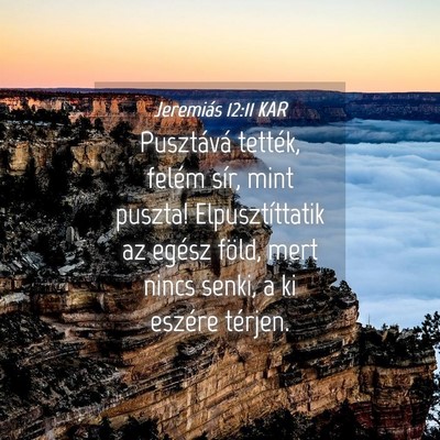 Picture 04 - Jeremiás 12:11 KAR - Pusztává tették, felém sír, mint puszta! - Bible Verse Picture