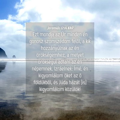Picture 04 - Jeremiás 12:14 KAR - Ezt mondja az Úr minden én gonosz szomszédom - Bible Verse Picture