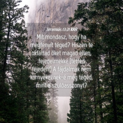Picture 04 - Jeremiás 13:21 KAR - Mit mondasz, hogy ha megfenyít téged? Hiszen te - Bible Verse Picture
