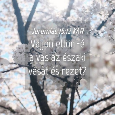 Picture 04 - Jeremiás 15:12 KAR - Vajjon eltöri-é a vas az északi vasat és - Bible Verse Picture