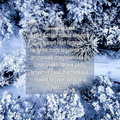 Picture 04 - Jeremiás 18:21 KAR - Azért juttasd fiaikat éhségre és hányd õket - Bible Verse Picture