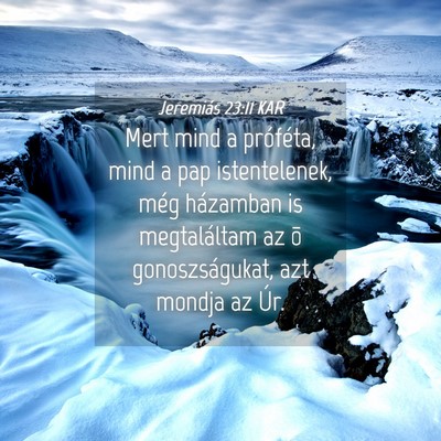 Picture 04 - Jeremiás 23:11 KAR - Mert mind a próféta, mind a pap istentelenek, - Bible Verse Picture