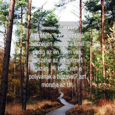 Picture 04 - Jeremiás 23:28 KAR - A próféta, a ki álomlátó, beszéljen álmot; - Bible Verse Picture