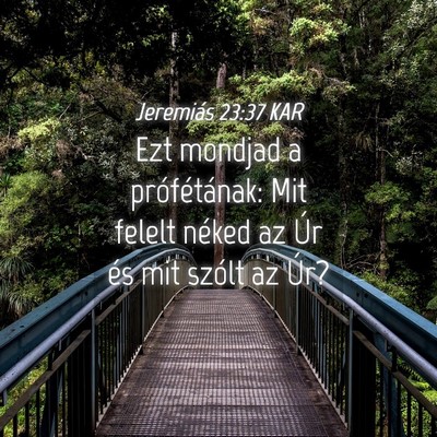 Picture 04 - Jeremiás 23:37 KAR - Ezt mondjad a prófétának: Mit felelt néked az - Bible Verse Picture