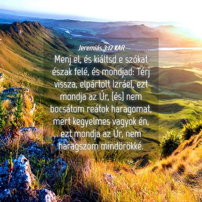 Picture 04 - Jeremiás 3:12 KAR - Menj el, és kiáltsd e szókat észak felé, és - Bible Verse Picture
