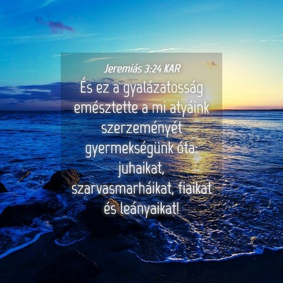 Picture 04 - Jeremiás 3:24 KAR - És ez a gyalázatosság emésztette a mi - Bible Verse Picture
