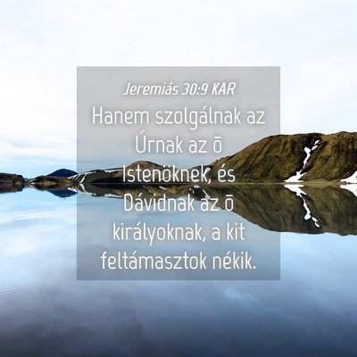 Picture 04 - Jeremiás 30:9 KAR - Hanem szolgálnak az Úrnak az õ Istenöknek, - Bible Verse Picture
