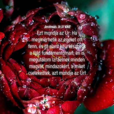 Picture 04 - Jeremiás 31:37 KAR - Ezt mondja az Úr: Ha megmérhetik az egeket ott - Bible Verse Picture