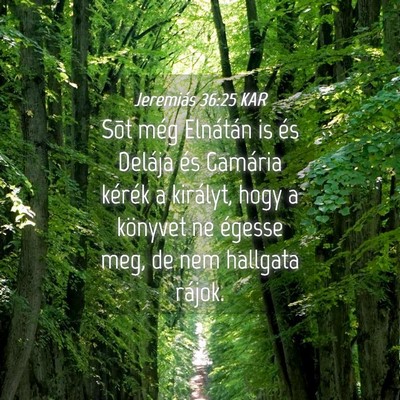 Picture 04 - Jeremiás 36:25 KAR - Sõt még Elnátán is és Delája és Gamária - Bible Verse Picture