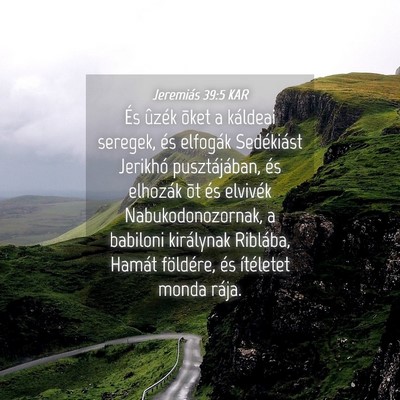 Picture 04 - Jeremiás 39:5 KAR - És ûzék õket a káldeai seregek, és elfogák - Bible Verse Picture