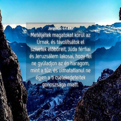 Picture 04 - Jeremiás 4:4 KAR - Metéljétek magatokat körül az Úrnak, és - Bible Verse Picture