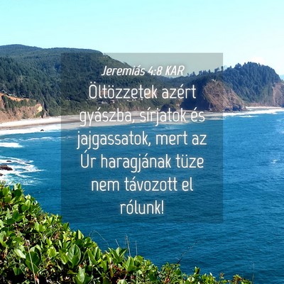Picture 04 - Jeremiás 4:8 KAR - Öltözzetek azért gyászba, sírjatok és - Bible Verse Picture