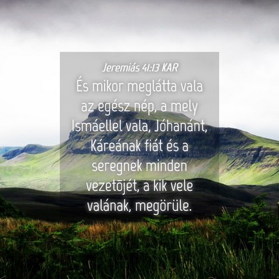 Picture 04 - Jeremiás 41:13 KAR - És mikor meglátta vala az egész nép, a mely - Bible Verse Picture