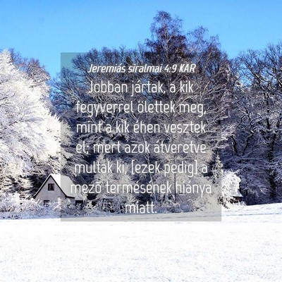 Picture 04 - Jeremiás siralmai 4:9 KAR - Jobban jártak, a kik fegyverrel ölettek meg, - Bible Verse Picture