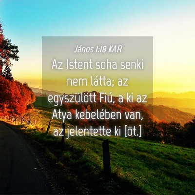 Picture 04 - János 1:18 KAR - Az Istent soha senki nem látta; az egyszülött - Bible Verse Picture