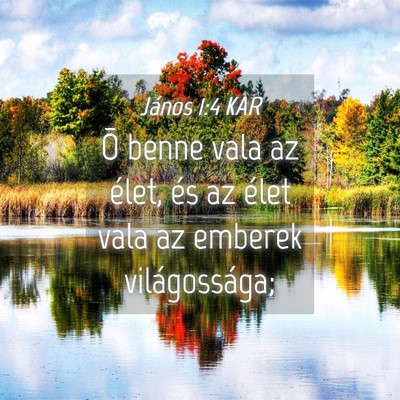 Picture 04 - János 1:4 KAR - Õ benne vala az élet, és az élet vala az - Bible Verse Picture