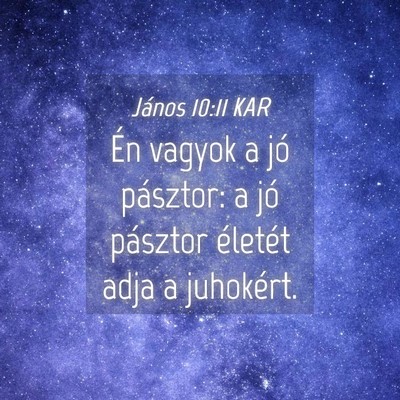 Picture 04 - János 10:11 KAR - Én vagyok a jó pásztor: a jó pásztor - Bible Verse Picture