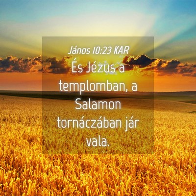 Picture 04 - János 10:23 KAR - És Jézus a templomban, a Salamon tornáczában - Bible Verse Picture