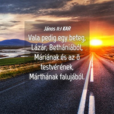 Picture 04 - János 11:1 KAR - Vala pedig egy beteg, Lázár, Bethániából, - Bible Verse Picture