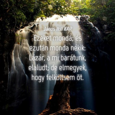 Picture 04 - János 11:11 KAR - Ezeket mondá; és ezután monda nékik: Lázár, - Bible Verse Picture