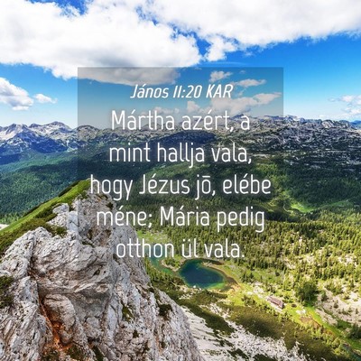 Picture 04 - János 11:20 KAR - Mártha azért, a mint hallja vala, hogy Jézus - Bible Verse Picture