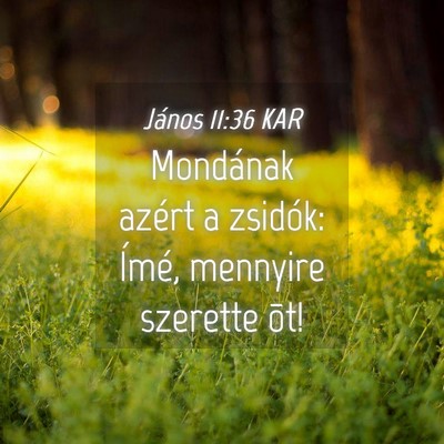 Picture 04 - János 11:36 KAR - Mondának azért a zsidók: Ímé, mennyire - Bible Verse Picture