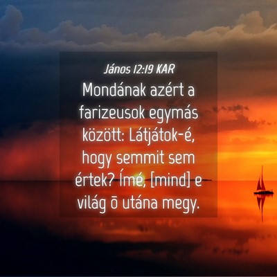 Picture 04 - János 12:19 KAR - Mondának azért a farizeusok egymás között: - Bible Verse Picture