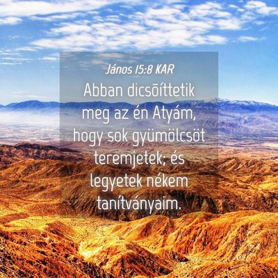 Picture 04 - János 15:8 KAR - Abban dicsõíttetik meg az én Atyám, hogy sok - Bible Verse Picture