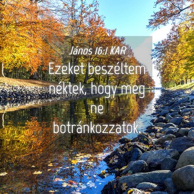 Picture 04 - János 16:1 KAR - Ezeket beszéltem néktek, hogy meg ne - Bible Verse Picture