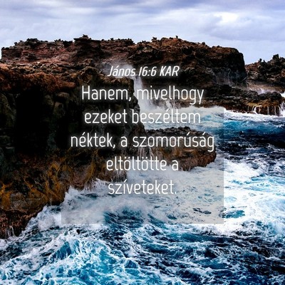 Picture 04 - János 16:6 KAR - Hanem, mivelhogy ezeket beszéltem néktek, a - Bible Verse Picture