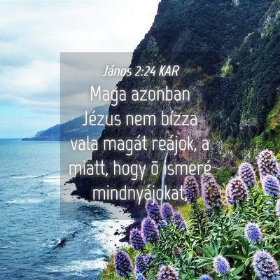 Picture 04 - János 2:24 KAR - Maga azonban Jézus nem bízza vala magát - Bible Verse Picture