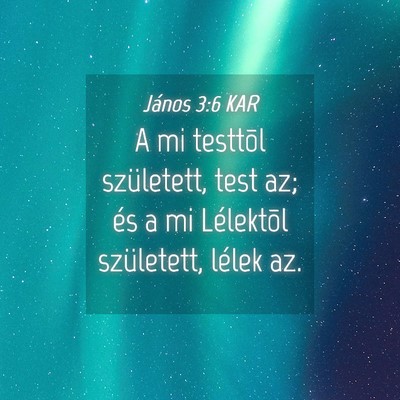Picture 04 - János 3:6 KAR - A mi testtõl született, test az; és a mi - Bible Verse Picture