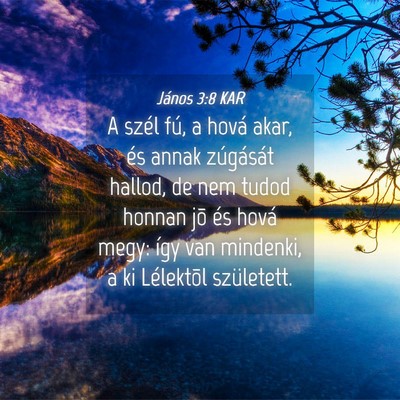 Picture 04 - János 3:8 KAR - A szél fú, a hová akar, és annak zúgását - Bible Verse Picture