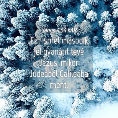 Picture 04 - János 4:54 KAR - Ezt ismét második jel gyanánt tevé Jézus, - Bible Verse Picture