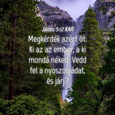 Picture 04 - János 5:12 KAR - Megkérdék azért õt: Ki az az ember, a ki - Bible Verse Picture