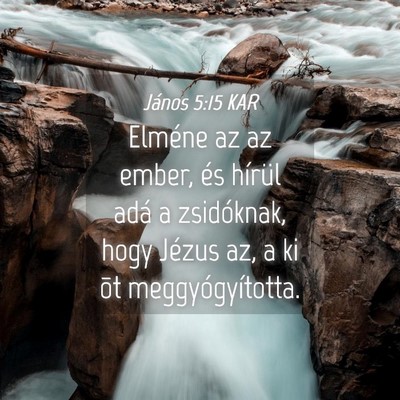 Picture 04 - János 5:15 KAR - Elméne az az ember, és hírül adá a - Bible Verse Picture