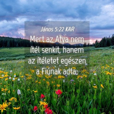 Picture 04 - János 5:22 KAR - Mert az Atya nem ítél senkit, hanem az - Bible Verse Picture