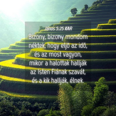 Picture 04 - János 5:25 KAR - Bizony, bizony mondom néktek, hogy eljõ az - Bible Verse Picture